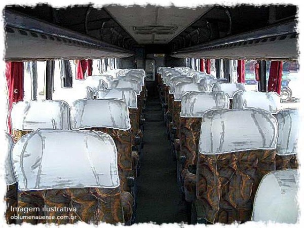 Ônibus interno ilustrado